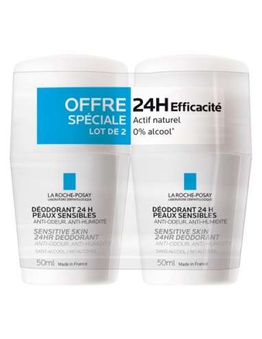 La Roche-Posay Deodorant für empfindliche Haut 24 Stunden, 2 x 50 ml