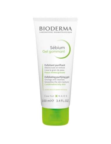 Bioderma Sébium Gel Gommant, gel exfoliant purifiant peau mixte à grasse 100 ml