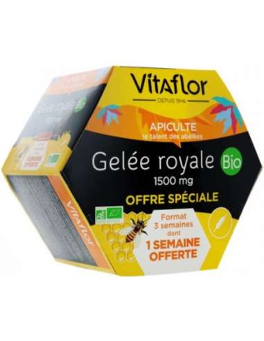 Vitaflor Apiculte Gelée Royale Bio 1500 mg 20 ampoules