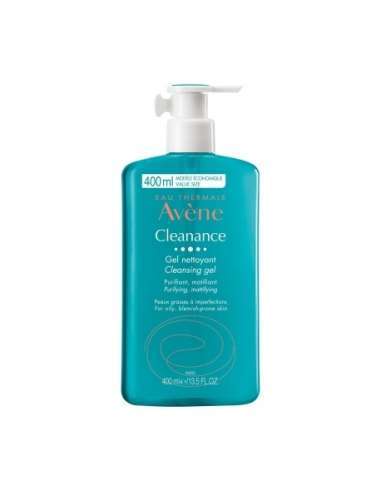 Avène Cleanance Purifying mattifying cleansing gel combination, oily skin with imperfections or acne-prone skin 400ml