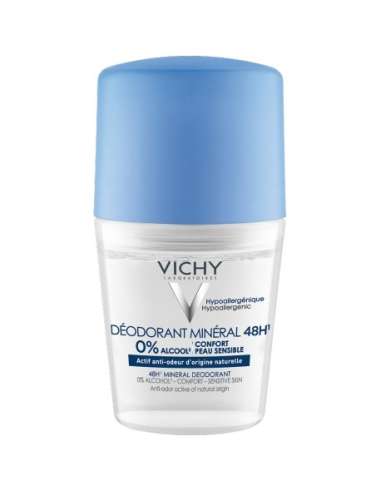 Vichy Déodorant bille minéral 48H actif anti-odeur d'origine naturelle 50 ml