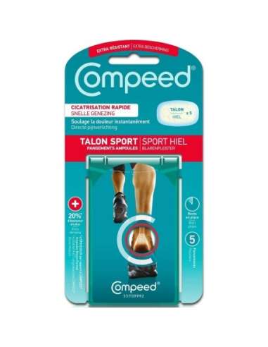 Compeed Extra Resistant Blister Sports Heel Bandages x 5
