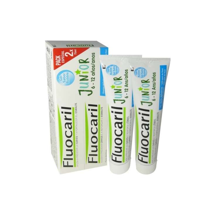 Fluocaril Toothpaste Junior 6-12 years Gel Bubble 2 x 75ml