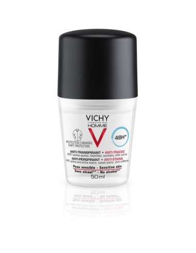 Vichy Homme 48H Desodorante antitranspirante antihuellas protección camisa 50 ml