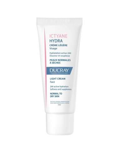 Ducray Ictyane hydra Crème légère hydratante peau sèche visage 40 ml