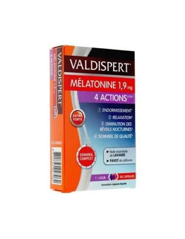 Valdispert Melatonin 1,9 mg 4 Aktionen 30 Kapseln
