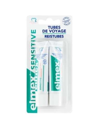 Dentifricio Elmex Travel Sensitive - Protezione da carie e dentina 2x12m