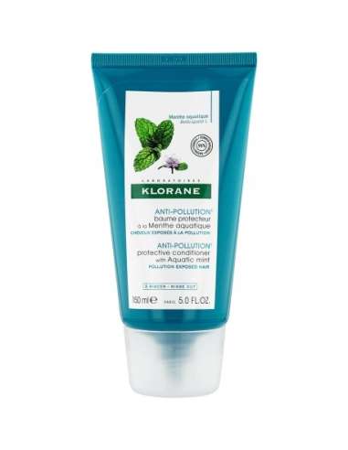 Klorane Schützender Detox-Balsam mit BIO-Wasserminze für Haare, die Verschmutzungen ausgesetzt sind, 150 ml