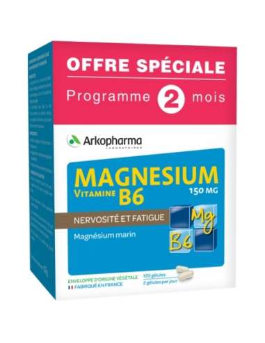 Arkopharma Magnésium et Vitamine B6 120 Gélules