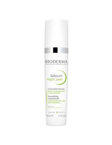 Bioderma Sébium Night Peel, soin peeling doux anti-imperfections 40 ml