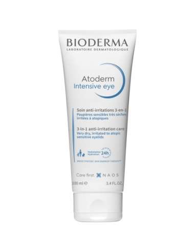 Bioderma Atoderm Intensive Eye, soin crème paupières irritées 3en1 100 ml