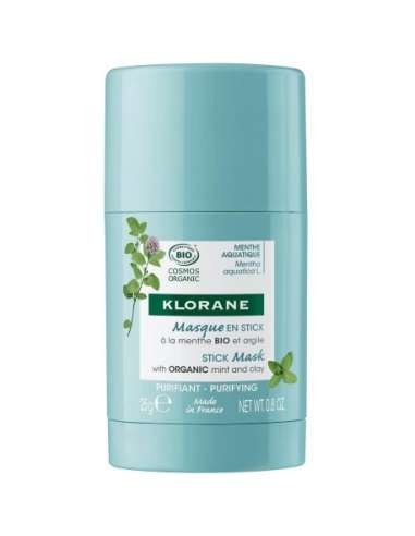 Klorane Aquatic Mint face Mask in stick ORGANIC 25 g