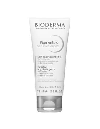 Bioderma Pigmentbio Sensitive Areas, crème éclairsissante visage et corps 75 ml