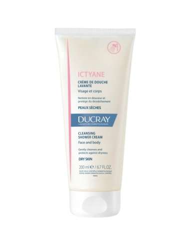 Ducray Ictyane Nourishing Cleansing Shower Cream Face and Body 200ml