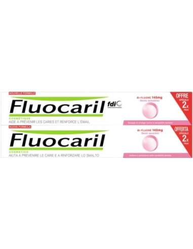 Fluocaril bi-fluoride toothpaste sensitive teeth 2x 75ml