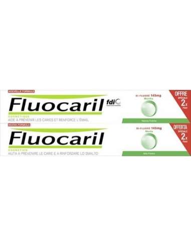 Fluocaril Bi-Fluorinated Mint Toothpaste 2 x 75ml