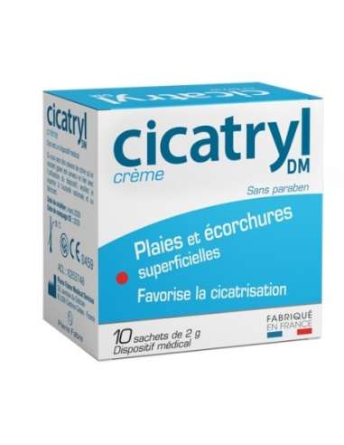 CICATRYL Crème Plaies - Ecorchures Boite x10