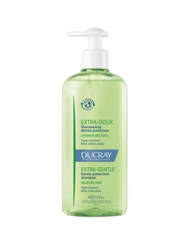 Ducray Extra-Doux Dermo-schützendes Shampoo für normales und empfindliches Haar, Pumpe 400 ml