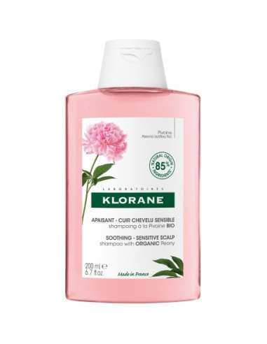 Klorane Pivoine Shampoing à la Pivoine BIO Apaisant Cuir chevelu sensible 200 ml
