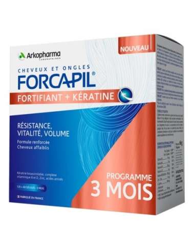 Arkopharma Forcapil Fortifiant Kératine+ 180 gélules