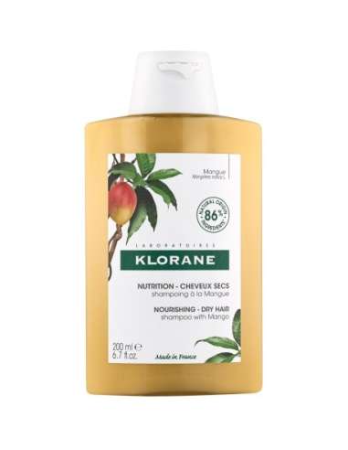 Klorane Mango Nourishing Mango Shampoo Trockenes Haar 200 ml