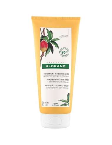 Klorane Mangue Après-shampoing Nutrition à la Mangue Cheveux secs 200ml