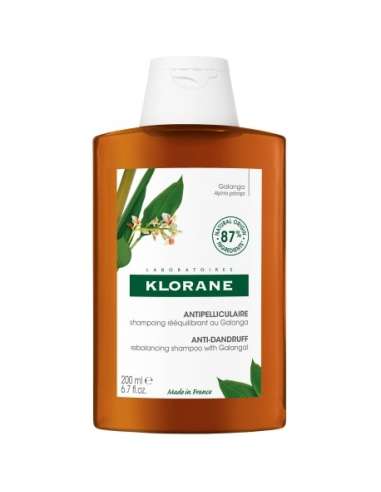 Klorane Shampoing Rééquilibrant Antipelliculaire au Galanga Pellicules libres 400 ml