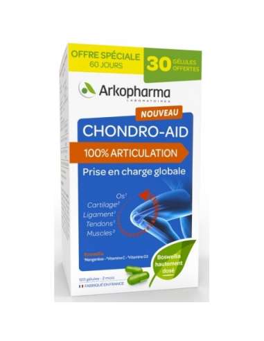 Arkopharma Chondro-Aid® 100% Articulation 90 gélules + 30 gélules offertes