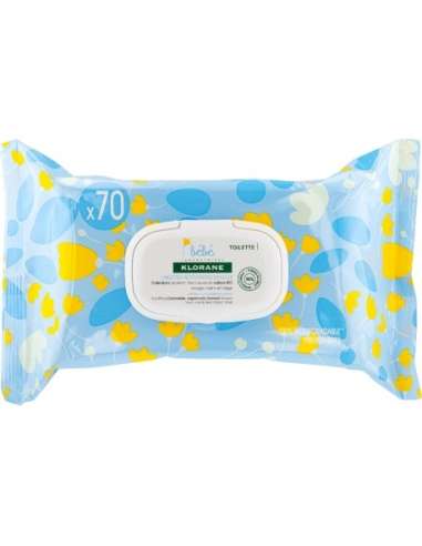 Klorane Bébé Gentle cleansing wipes with soothing Calendula Normal to dry skin 70 units