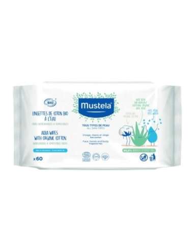 Mustela Lingettes de Coton Bio à l'Eau x 60