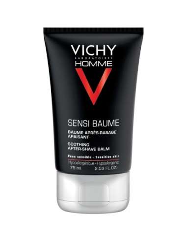 Vichy Homme Sensi Baume, Bálsamo confort antirreacciones - Pieles sensibles 75 ml